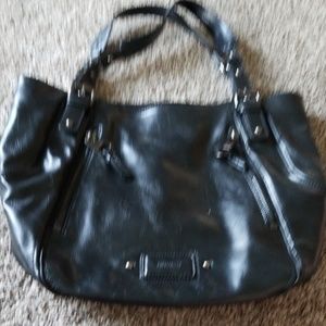 Black leather Nine West Purse
